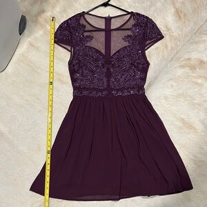 Francesca's Collections Deep Purple Mini Dress